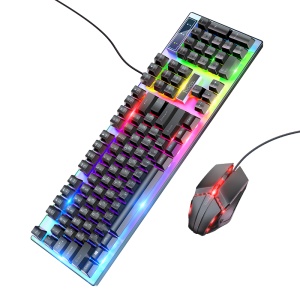 Клавиатура + мышь игровые HOCO GM18 Luminous, Black в Ставрополе, доставка, гарантия магазина. Клавиатура + мышь игровые HOCO GM18 Luminous, Black в Ставрополе, доставка, гарантия.