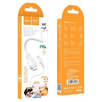 HOCO HC-55797 X67 Nano PD/ кабель Type-C--Lightning/ 1m/ 20W/ Силикон/ White в Ставрополе, доставка, гарантия.