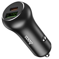 Автомобильное ЗУ HOCO Z38 Resolute, 1xUSB + 1xUSB-C, 38W, черный в Ставрополе, доставка, гарантия.