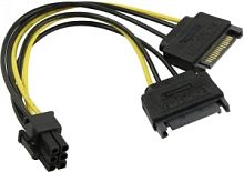 ORIENT C578, Переходник питания для PCI-Ex видеокарт Molex 4pin (M) + SATA 15pin (M) -> 8pin (6pin+2 в Ставрополе, доставка, гарантия.