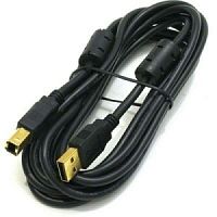 Bion Кабель интерфейсный USB 2.0 AM/BM, позолоченные контакты, ферритовые кольца, 1.8м, черный  в Ставрополе, доставка, гарантия.