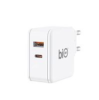 Bion Сетевое Зарядное Устройство, GaN, USB-A +USB-C, PowerDelivery, 65 Вт, белый BXPGAN-PD-AC- 65W в Ставрополе, доставка, гарантия.