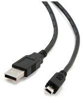 Bion Кабель интерфейсный USB 2.0 AM/miniBM, позолоченные контакты, ферритовые кольца, 1.8м, черный  в Ставрополе, доставка, гарантия.