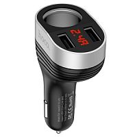 Автомобильное ЗУ HOCO Z29 Regal, 2xUSB + прикуриватель, 3.1A,96W, черный в Ставрополе, доставка, гарантия.