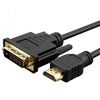 HDMI-DVI-D 19M/19M, single link, экран, позолоченные контакты, 1.8м, черный BXP-CC-HDMI-DVI-018 в Ставрополе, доставка, гарантия.