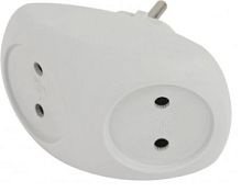 ЭРА Б0053480 Разветвитель электрический SPx-2-W на 2 розетки без заземления 10А белый в Ставрополе, доставка, гарантия.