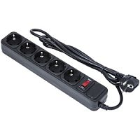 Exegate EX221188RUS Сетевой фильтр Exegate SP-5-5B (5 розеток, 5м, евровилка, черный) в Ставрополе, доставка, гарантия.