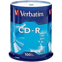 Verbatim  Диски CD-R  100 шт. 48/52-x 700Mb, Cake Box ( 43411) в Ставрополе, доставка, гарантия.