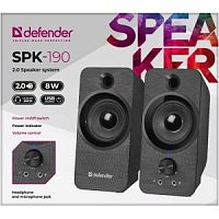 Колонки Defender SPK-190 черный, 8 Вт, питание от USB [65190] в Ставрополе, доставка, гарантия.