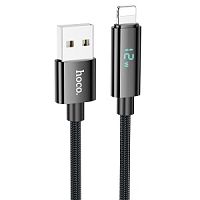 Кабель USB HOCO U125 Benefit USB - Lightning, 2.4А, 1.2 м, черный в Ставрополе, доставка, гарантия.