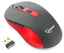 Gembird MUSW-221-R {Мышь беспров., чёрный/красный, 5кн.+колесо-кнопка, 800/1200/1600DPI, 2.4ГГц, тре в Ставрополе, доставка, гарантия.