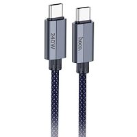 Кабель USB-C HOCO U134 Primero Type-C - Type-C, 5A, 240W, 1.8 м, темно-синий в Ставрополе, доставка, гарантия.