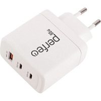 PERFEO Сетевое зарядное устройство с тремя разъемами USBA+2xTYPE-C, GaN,65W, белый  в Ставрополе, доставка, гарантия.