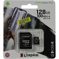 Micro SecureDigital 128Gb Kingston SDCS2/128GB {MicroSDXC Class 10 UHS-I, SD adapter} в Ставрополе, доставка, гарантия.