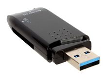 USB 3.0 Card Reader/W Mini SDXC/SD3.0/SDHC/microSD/T-Flash (CR-018B), поддержка OTG,  microUSB, черн в Ставрополе, доставка, гарантия.
