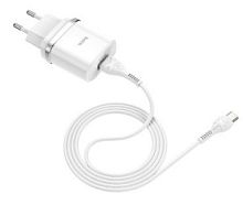 HOCO HC-16309 C12Q/ Сетевое ЗУ + Кабель Type-C 1m/ QC 3.0/ 1 USB/ Выход: 5V_9V_12V, 18W/ White в Ставрополе, доставка, гарантия.