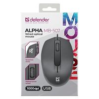 Defender Alpha MB-507 [52507] (проводная,тихая, черный, 1.8 м,1000 dpi) в Ставрополе, доставка, гарантия.