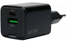 Cablexpert зарядное устройство 30Вт GaN, 3А, QC4.0/PD, 1xUSB, 1xType-C, черный, пакет (MP3A-PC-64) в Ставрополе, доставка, гарантия.