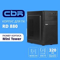 CBR Корпус mATX Minitower RD880, c БП PSU-ATX450-12EC (450W/120mm), 2*USB 3.0, 2*USB 2.0, HD Audio+M в Ставрополе, доставка, гарантия.