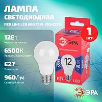 ЭРА Светодиодные лампы Б0045325 Лампочка светодиодная RED LINE LED A60-12W-865-E27 R Е27 в Ставрополе, доставка, гарантия.