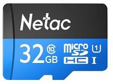 Карта памяти Micro SecureDigital 32GB Netac microSDHC Class10 NT02P500STN-032G-S P500 w/o adapter в Ставрополе, доставка, гарантия.