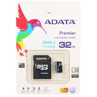 Micro SecureDigital 32Gb A-DATA AUSDH32GUICL10 A1-RA1 (MicroSDHC Class 10 UHS-I, SD adapter) в Ставрополе, доставка, гарантия.