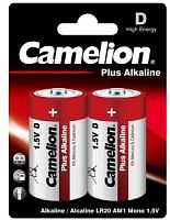 Camelion..LR20 Plus Alkaline BL-2 (LR20-BP2, батарейка,1.5В)  (2 шт. в уп-ке) в Ставрополе, доставка, гарантия.