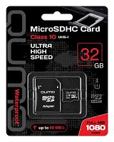 Micro SecureDigital 32Gb QUMO QM32GMICSDHC10U1 {MicroSDHC Class 10 UHS-I, SD adapter} в Ставрополе, доставка, гарантия.